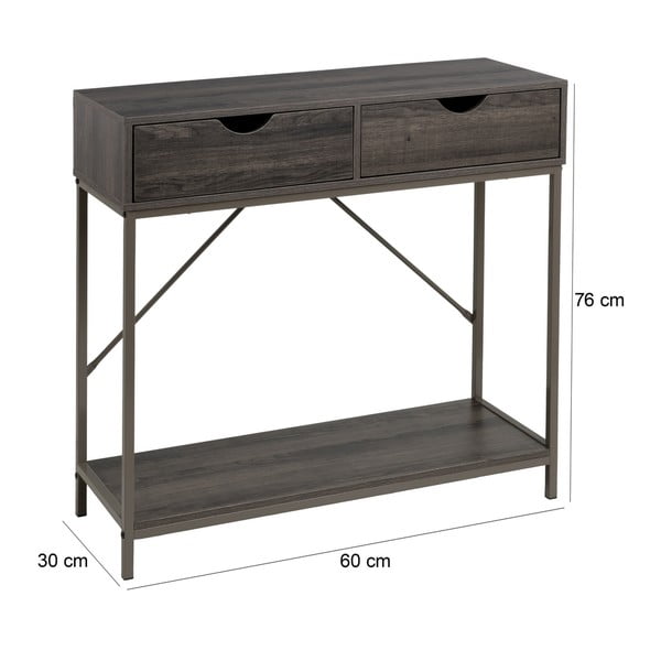 Masă consolă maro 30x80 cm – Casa Selección-image-4