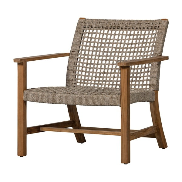 Fotoliu de grădină bej/în culoare naturală din lemn masiv Copper – Exotan