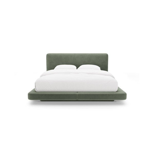 Pat matrimonial verde tapițat 160x200 cm Linea – Micadoni -image-3