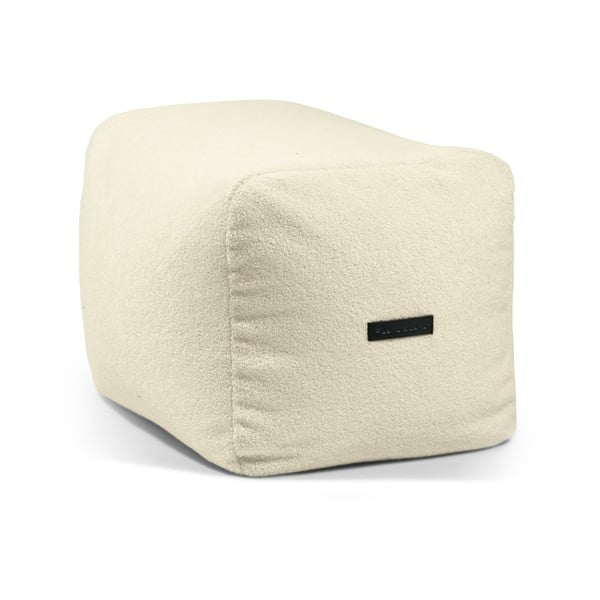 Fotoliu bean bag gri deschis cu tapițerie din țesătură bouclé Plus 70 Lounge – SLOWDOWN-image-3