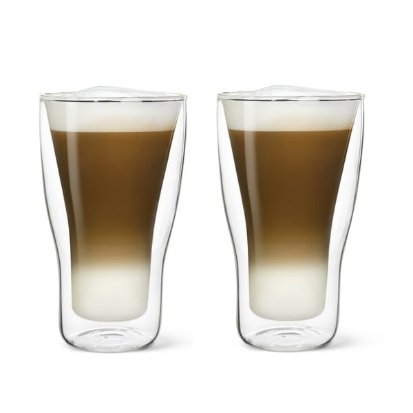 Set 2 pahare cu pereți dubli Bredemeijer Latte, 340 ml