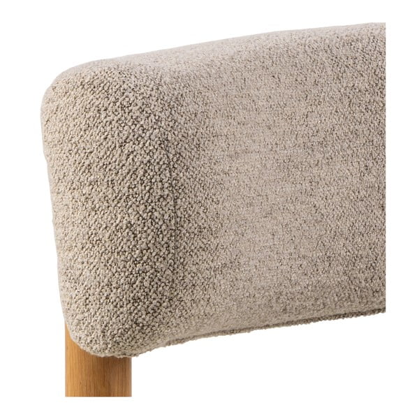 Fotoliu bej cu tapițerie din țesătură bouclé Burley – Actona-image-4