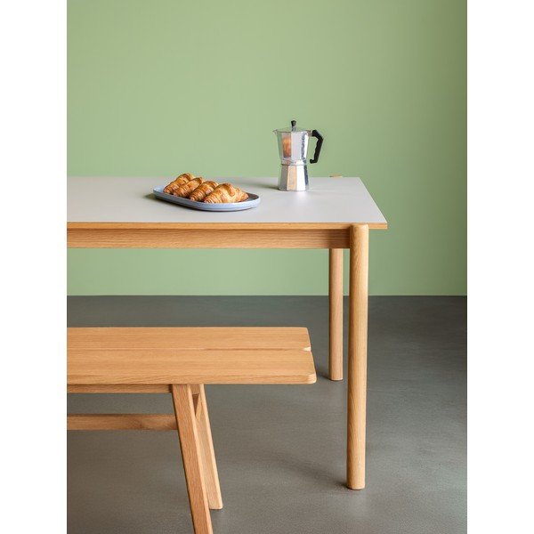 Masă de dining din lemn de stejar 107x190 cm Oblique – Hübsch-image-1