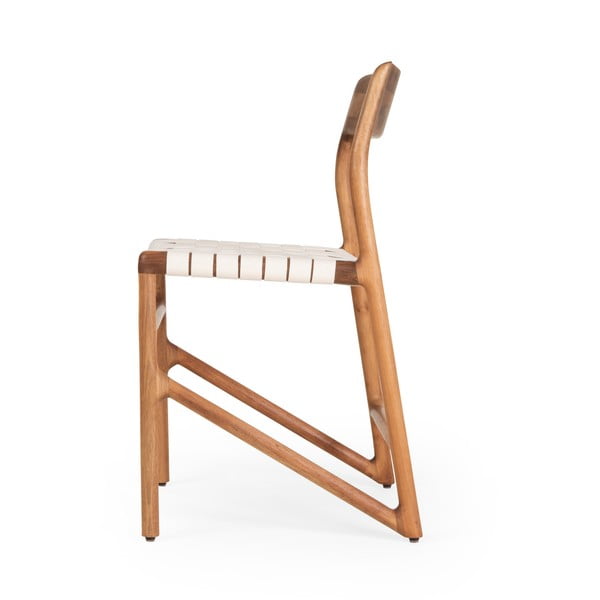 Scaun de dining alb/maro Fawn – Gazzda-image-4