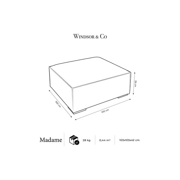 Taburet cu tapițerie din piele Madame – Windsor & Co Sofas-image-3