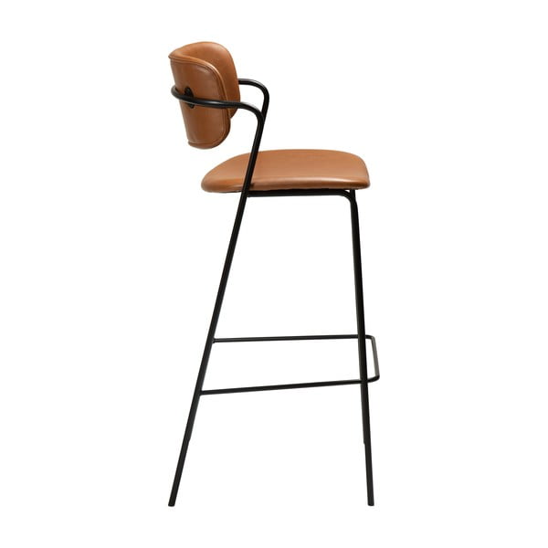 Scaun de bar din piele artificială DAN-FORM Denmark Zed, înălțime 107 cm, maro-image-3