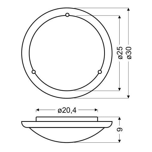 Plafonieră albă-în culoare naturală LED cu abajur din sticlă ø 30 cm Pine – Candellux Lighting-image-1