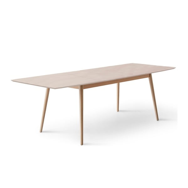 Masă de dining în culoare naturală extensibilă cu blat cu aspect de lemn de stejar 90x165 cm Meza – Hammel Furniture-image-3