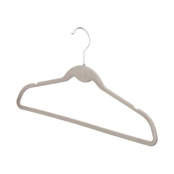 Set 5 umerașe cu suprafață din catifea pentru copii Compactor, bej