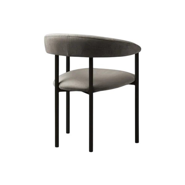 Scaun de living negru/gri cu cotiere tapițat Lea – Micadoni -image-2