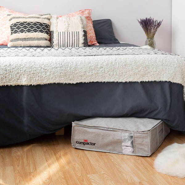 Cutie de depozitare cu vacuum Compactor Oxford, 145 l, gri-image-1