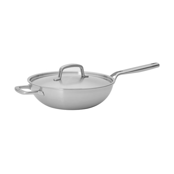 Tigaie tip wok cu capac din oțel inoxidabil ø 30 cm Lucca 3.0 – FABINI