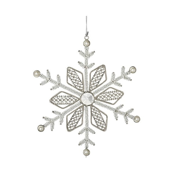 Ornament de Crăciun Parlane Frost Flake, 23 cm, argintiu