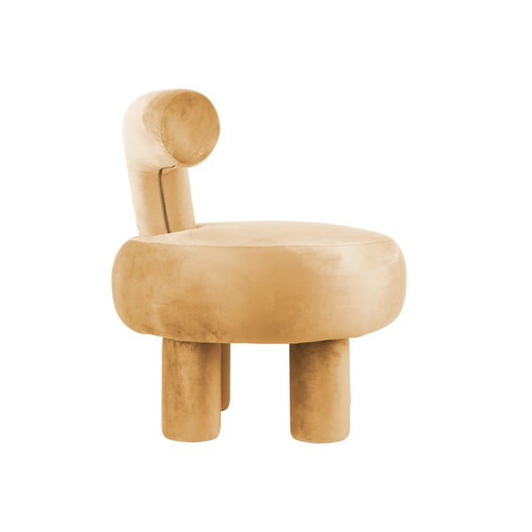 Fotoliu galben cu tapițerie din catifea Abrazo – Leitmotiv-image-2