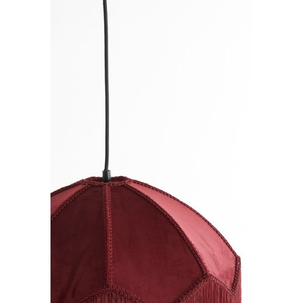 Lustră burgundy cu abajur textil ø 40 cm Malacia – Light & Living-image-3
