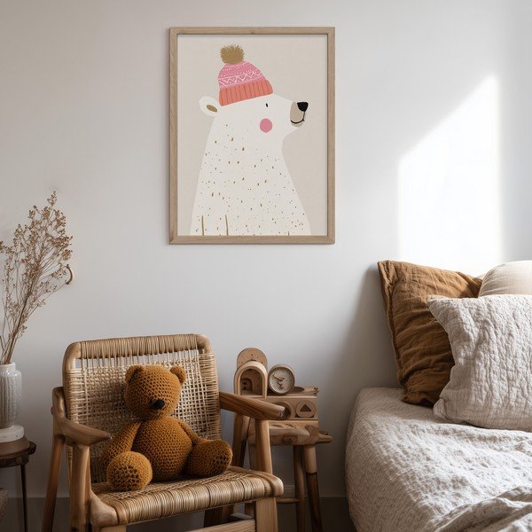 Tablou pentru copii 30x40 cm White Bear – Styler-image-2