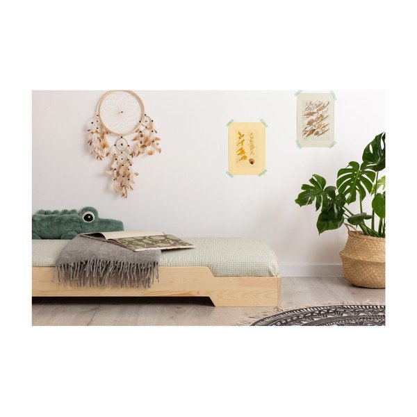 Pat din lemn de pin pentru copii Adeko BOX 8, 70 x 140 cm-image-2