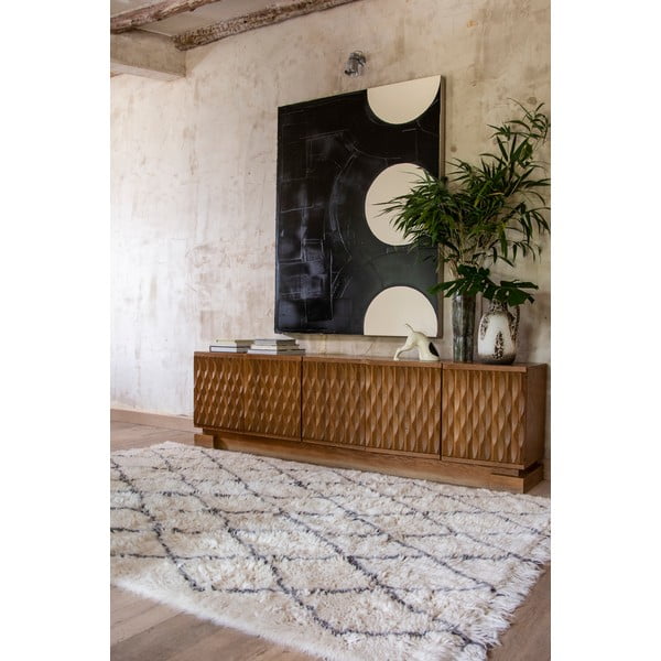 Covor crem lavabil/țesut manual din lână 200x300 cm Berber Soul – Lorena Canals-image-1