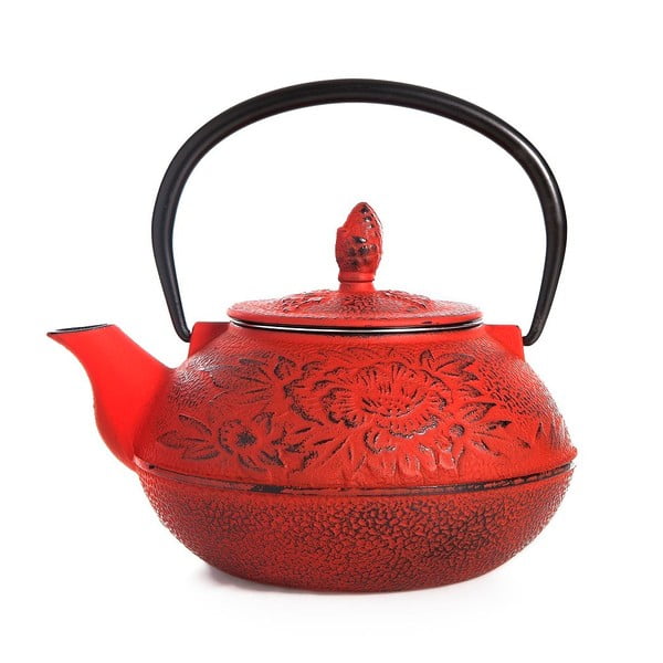 Ceainic din fontă Bambum Taşev Linden, 800 ml, roșu 