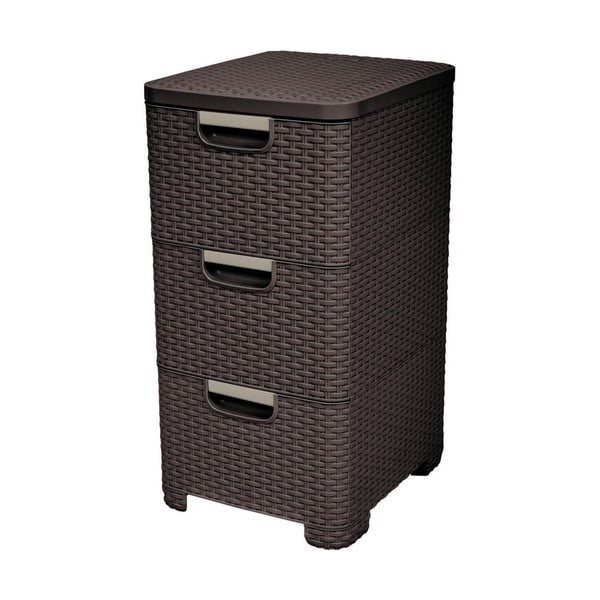 Dulap de baie maro închis scund din plastic 33x60 cm Style – Curver