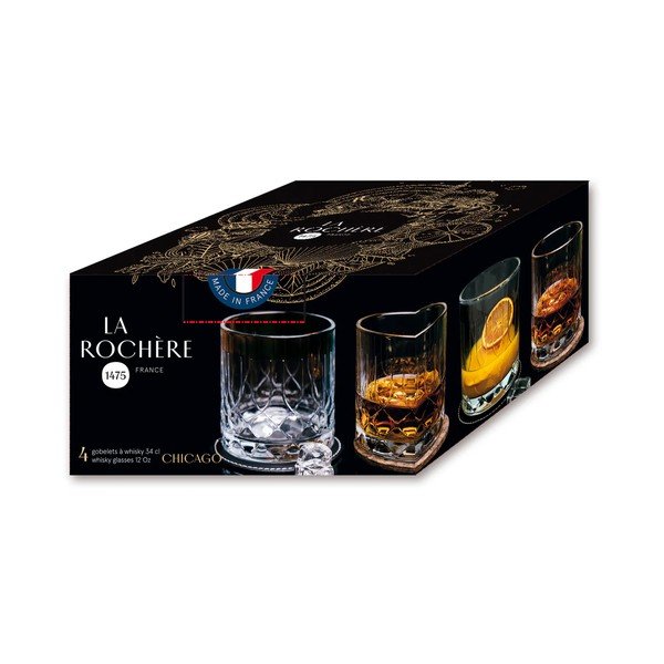 Pahare 4 buc. de whiskey 340 ml Chicago – La Rochére-image-3