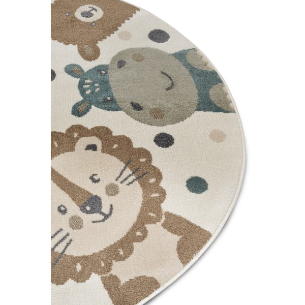 Covor pentru copii bej ø 100 cm Animal Party – Hanse Home-image-1
