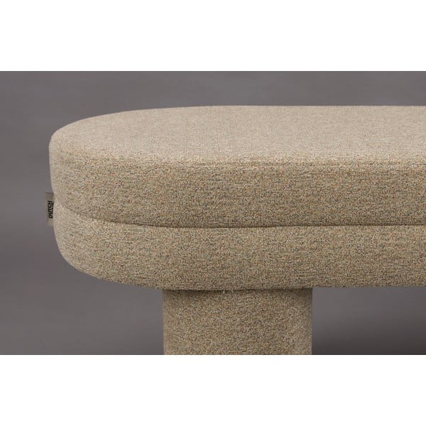 Bancă bej cu tapițerie din țesătură bouclé Fern – Dutchbone-image-4
