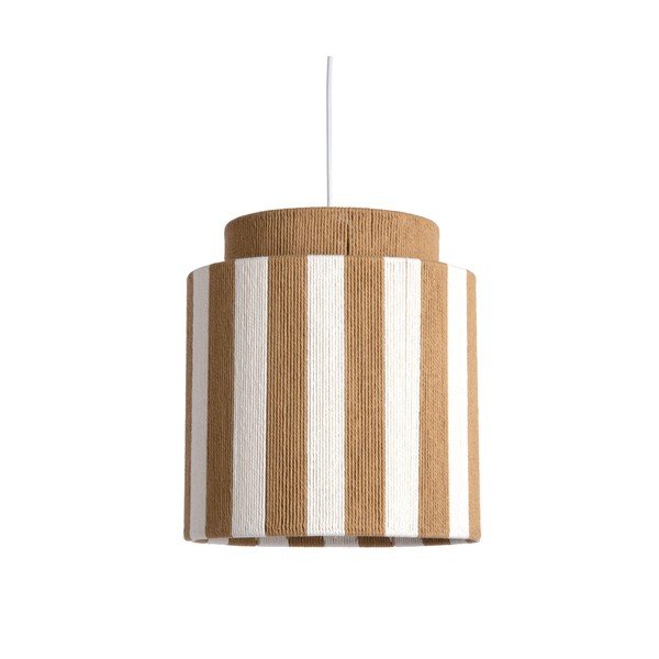 Lustră albă/în culoare naturală cu tapițerie din frânghie ø 30 cm Vienna Stripes – Leitmotiv
