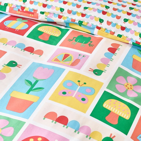 Lenjerie de pat pentru copii pentru pat dublu 200x200 cm Curious Caterpillar – Catherine Lansfield-image-4