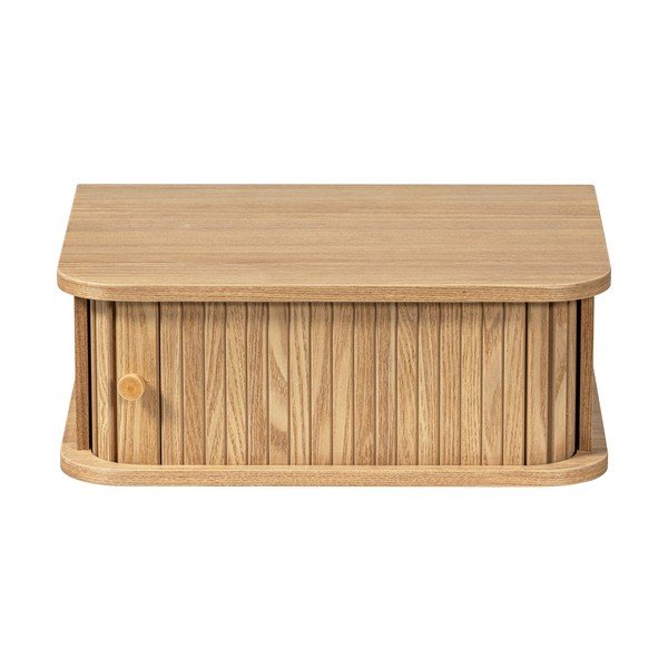 Noptieră în culoare naturală suspendată cu aspect de lemn de pin Jena – WOOOD