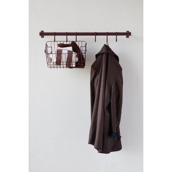 Cuier de perete burgundy din oțel inoxidabil 70 cm Hang-It – Mette Ditmer Denmark-image-2
