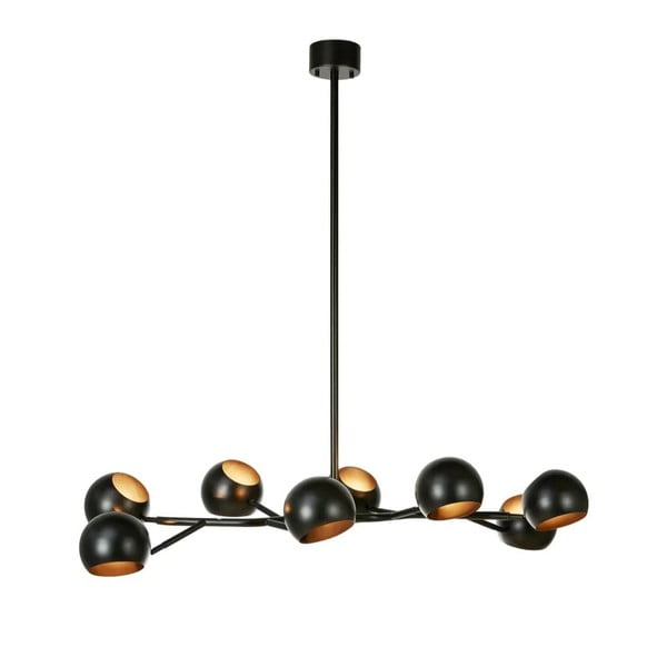 Lustră neagră cu abajur din metal Edgar – Markslöjd