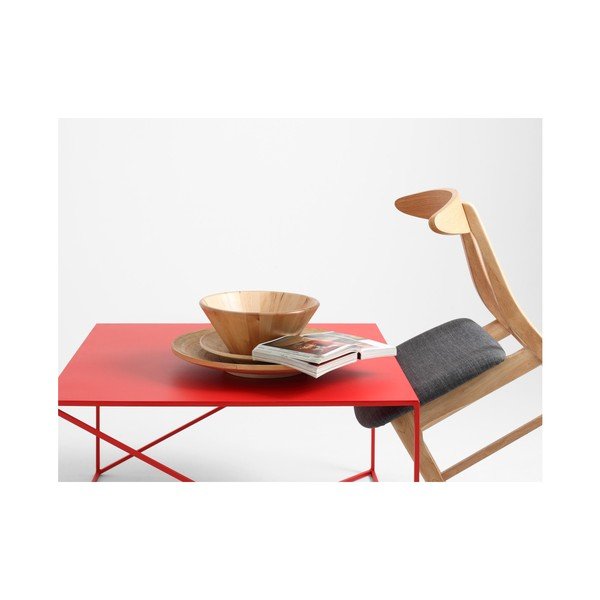 Măsuță de cafea Custom Form Memo, lățime 80 cm, roșu -image-1