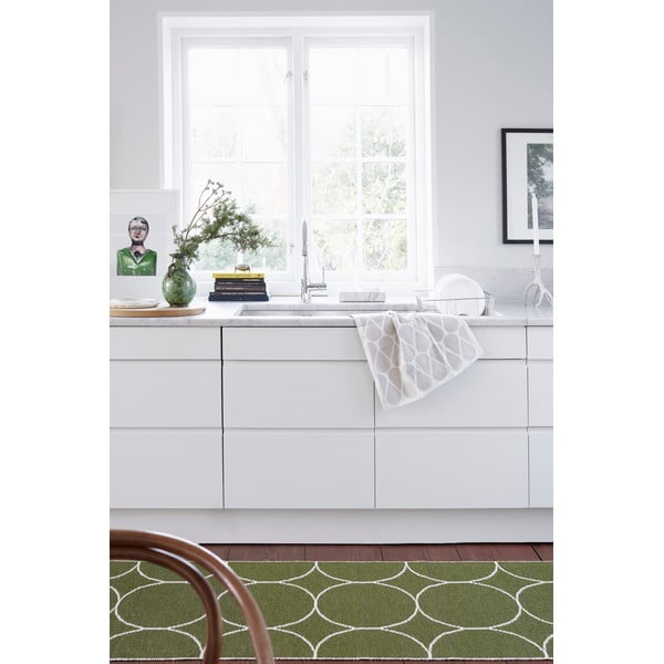 Covor pentru exterior și interior verde închis 70x100 cm Boo Dark Olive – Pappelina-image-1