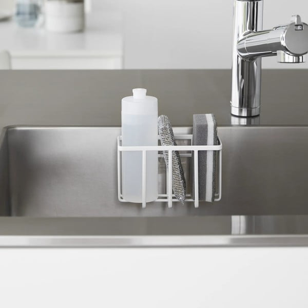 Suport pentru accesorii de spălat alb autoadeziv din metal Film Hook – YAMAZAKI-image-1