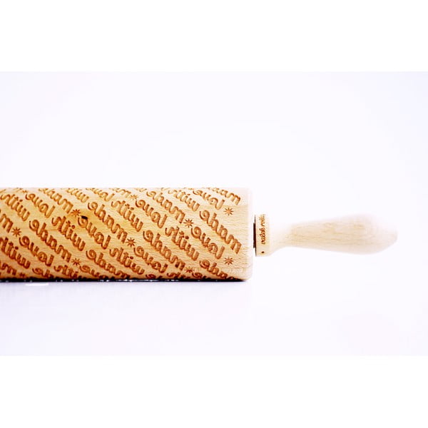 Făcăleț din lemn cu model pentru aluat Valek Made with Love-image-2