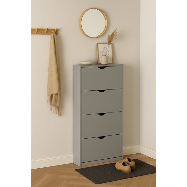 Pantofar gri cu deschidere înclinată 60x157x24 cm Stelo – Bonami Essentials-image-1