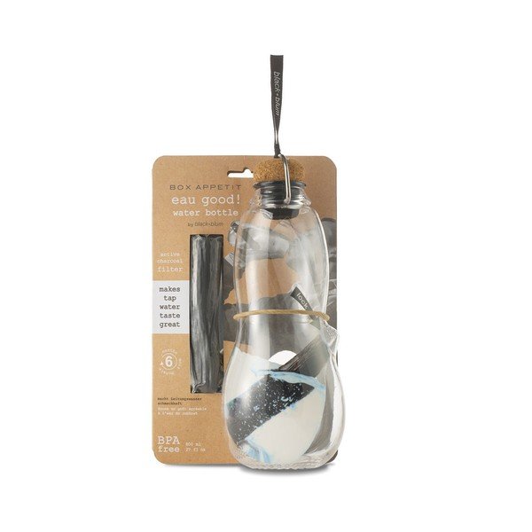 Sticlă cu filtru și cărbune activ Black + Blum Pure, 800 ml, negru-image-1