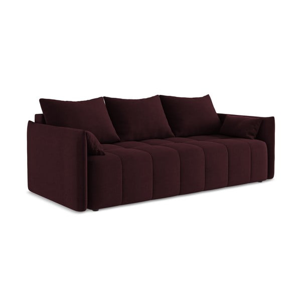 Canapea burgundy extensibilă/cu spațiu de depozitare 225 cm Moku – Makamii-image-1