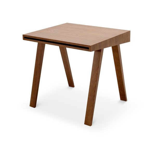 Birou cu picioare din lemn de frasin EMKO 4.9, 80 x 70 cm, maro-image-3