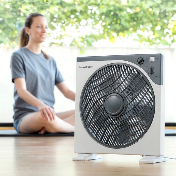 Ventilator de podea InnovaGoods, ø 30 cm, alb-image-2