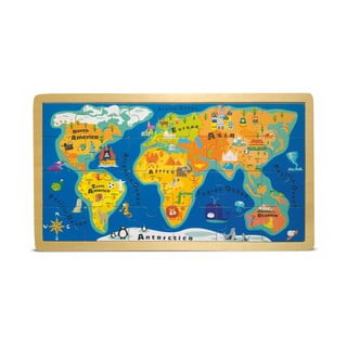 Puzzle cu ramă Legler World Map