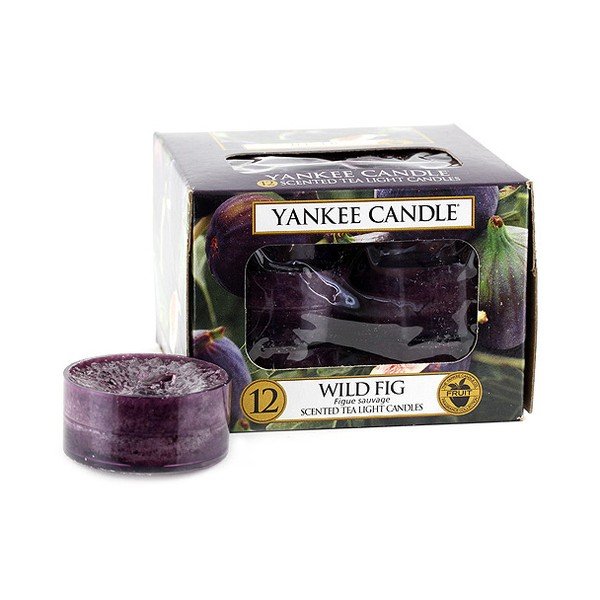Set 12 lumânări parfumate Yankee Candle Wild Fig, timp de ardere 4 - 6 ore