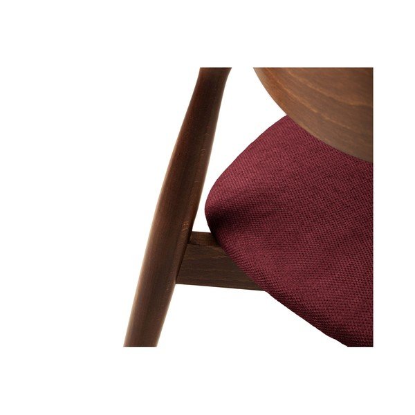 Scaun de dining roșu/în culoare naturală stivuibil din lemn de fag Leon – Micadoni -image-4