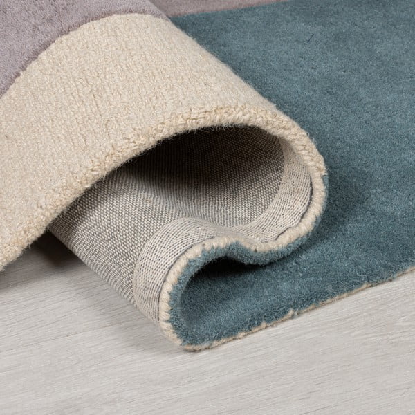 Covor albastru/bej din lână 230x160 cm Glow - Flair Rugs-image-3