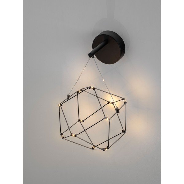 Aplică de perete neagră LED din aluminiu Nebula – Nova Luce-image-1
