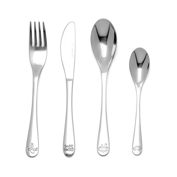 Tacâmuri argintii pentru copii din oțel inoxidabil 4 buc. Miffy – Zilverstad-image-2