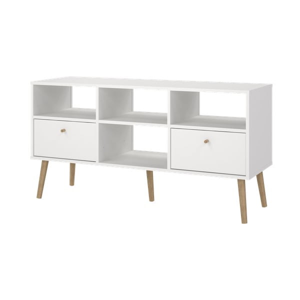 Comodă TV albă 117x61 cm Bodo – Tvilum-image-3