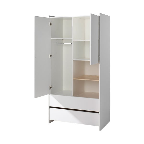 Dulap pentru copii Vipack Kiddy, 90 x 180 cm, alb-image-2