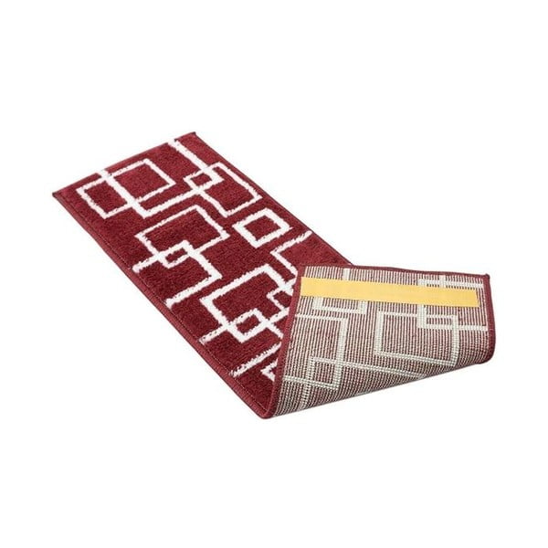 Covorașe pentru scări roșii 13 buc. 22x73 cm Geometric – Mila Home